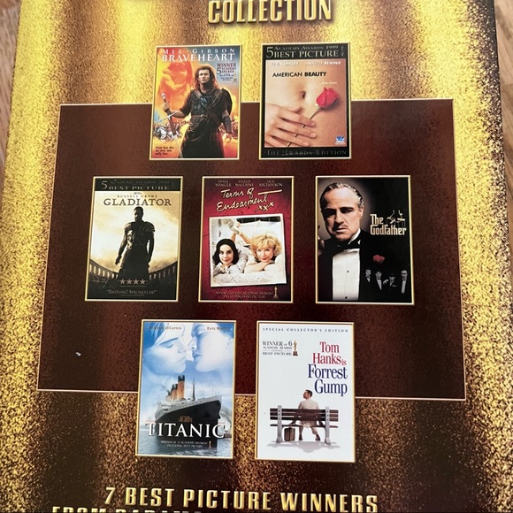 EUC Box Set of 7 Best Picture Winners DVDs (Godfather/Titanic/Forrest Gump) - Picture 6 of 14
